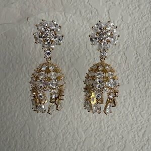 Women’s gold and silver wind-bell shaped Earrings